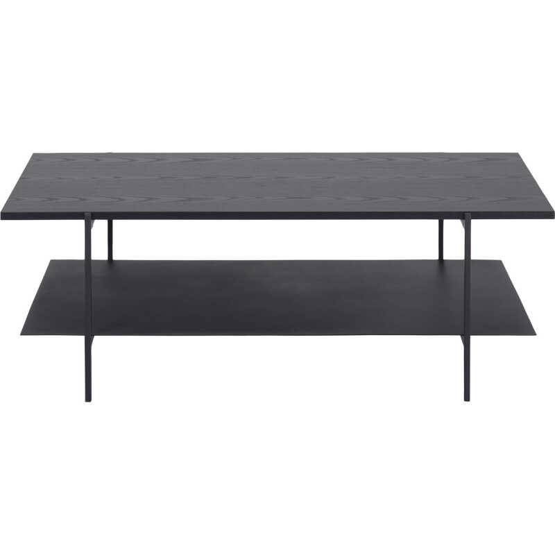 ACT NORDIC Angus soffbord, med hylla - svart melamin ask och svart metall ACT NORDIC Angus soffbord, med hylla - svart melamin ask och svart metall