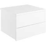 ACT NORDIC Avignon vägghängt sängbord, m. 2 lådor - vit MDF