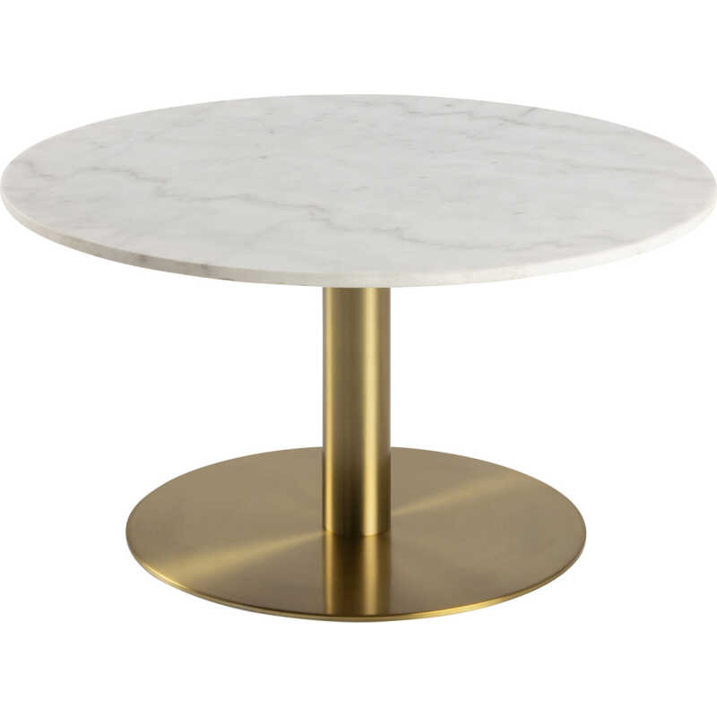 ACT NORDIC Corby Runt Soffbord - Vit Marmor och Metall med Mässing ACT NORDIC Corby Runt Soffbord - Vit Marmor och Metall med Mässing