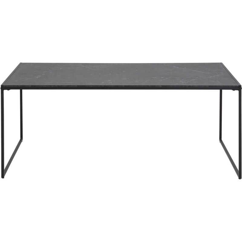 ACT NORDIC Infinity rektangulärt soffbord - svart melamin med marmortryck och svart metall ACT NORDIC Infinity rektangulärt soffbord - svart melamin med marmortryck och svart metall