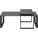 ACT NORDIC Katrine Soffbordsset - Svart Glas / Keramik och Svart Metall