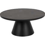 ACT NORDIC Soli Runt Soffbord - Fairbanks Svart Glas / Keramik och Svart Metall