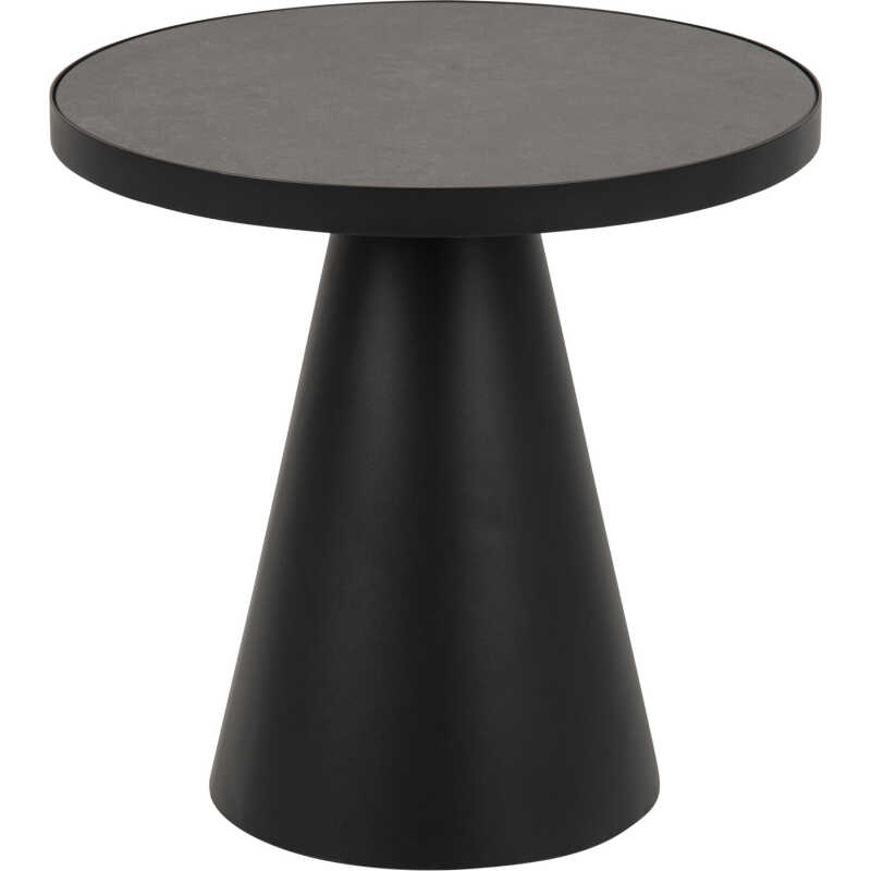 ACT NORDIC Soli Runt Soffbord - Fairbanks Svart Glas / Keramik och Svart Metall