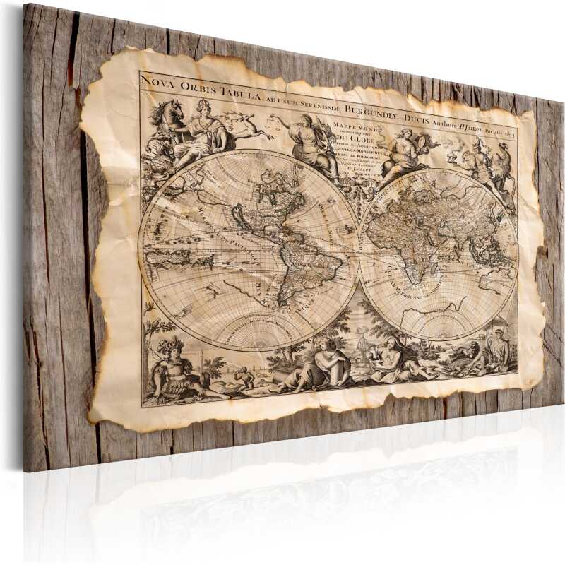 ARTGEIST Map of the Past - Historisk världskarta med latinsk text tryckt på duk - Flera storlekar 120x80 ARTGEIST Map of the Past - Historisk världskarta med latinsk text tryckt på duk - Flera storlekar 120x80