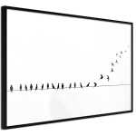 ARTGEIST PLAKAT - Birds on a Wire 90x60 Svart