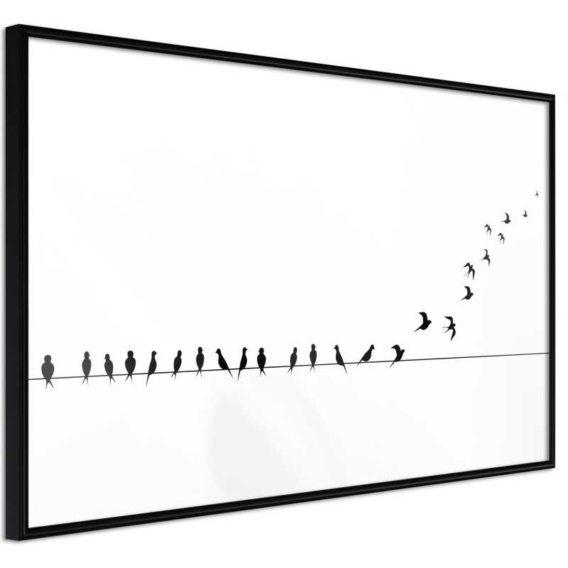 ARTGEIST PLAKAT - Birds on a Wire 90x60 Svart ARTGEIST PLAKAT - Birds on a Wire 90x60 Svart