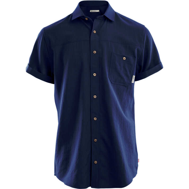 Aclima Men's LeisureWool Short Sleeve Shirt Navy Blazer Aclima Men's LeisureWool Short Sleeve Shirt Navy Blazer