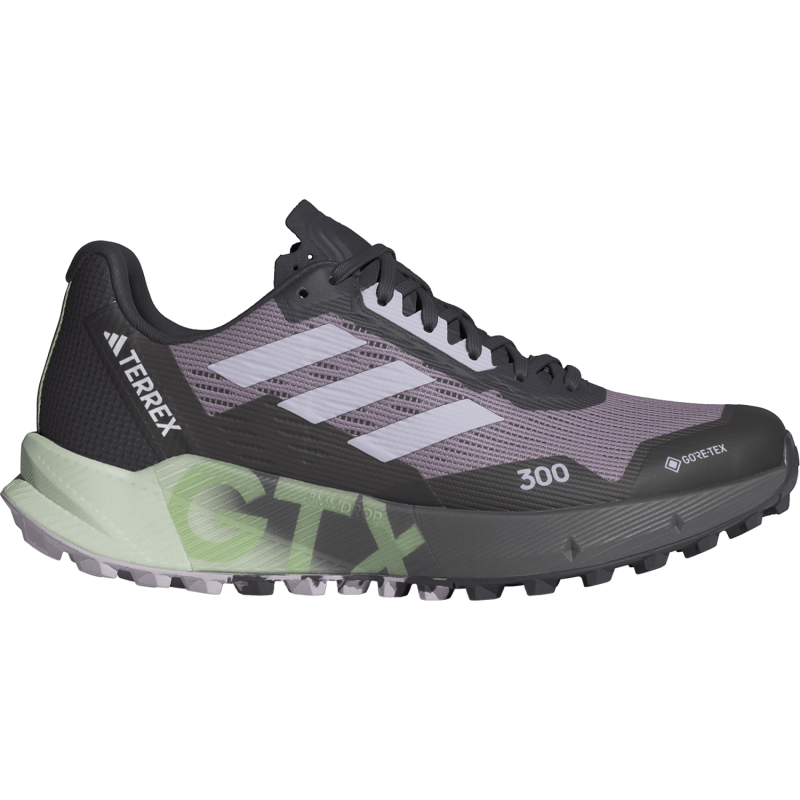 Adidas Women's Terrex Agravic Flow 2.0 GORE-TEX Trail Running Shoes Preloved Fig/Silver Dawn/Semi Green Spark