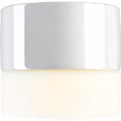 Aton Giza Matt Opal Vit IP44 Rak ⌀116mm