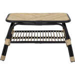 BLOOMINGVILLE Loue Sidobord, med Hylla, Rektangulärt - Svart / Naturlig Rotting