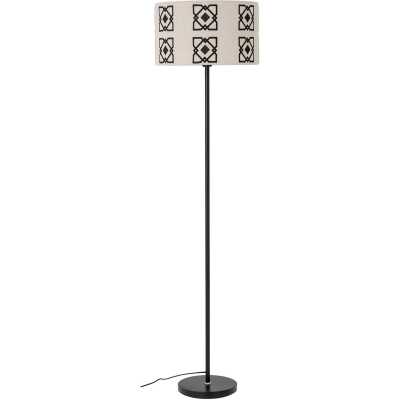 BLOOMINGVILLE Selita golvlampa - naturligt linne och svart metall