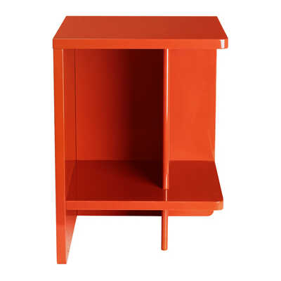 BROSTE COPENHAGEN Tenna sängbord, högervänt, med 1 hylla - pumpa orange MDF