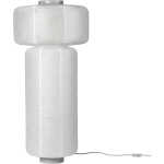 BROSTE William golvlampa - vitt rispapper