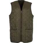 Barbour Men's Polarquilt Waistcoat Zip-In Dark Olive Check