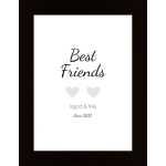 Bästa Vänner (Egen Text) - Personlig Poster