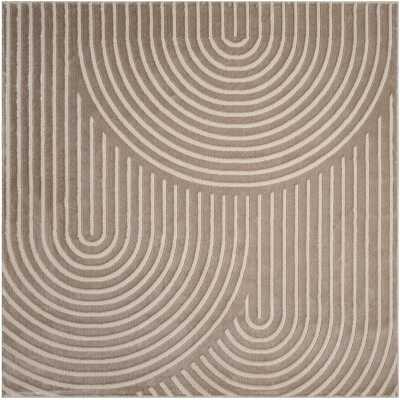Bella Zen Mörkbeige Kvadrat 300 cm Wiltonmatta