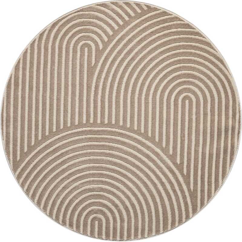 Bella Zen Mörkbeige Rund 200 cm Wiltonmatta Bella Zen Mörkbeige Rund 200 cm Wiltonmatta
