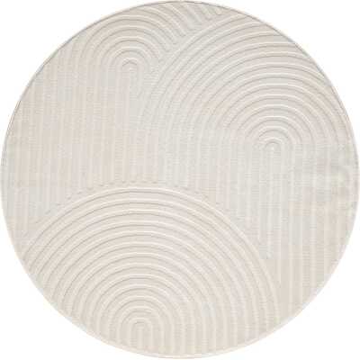 Bella Zen Offwhite Rund 240 cm Wiltonmatta