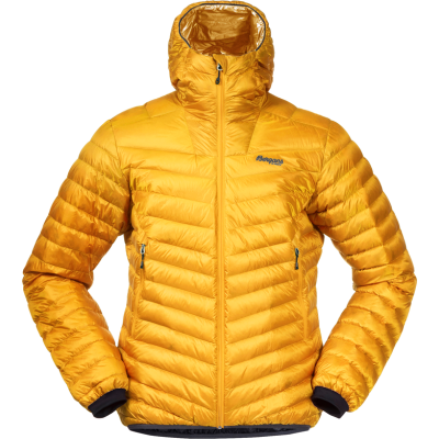 Bergans Men's Senja Down Light Jacket With Hood Light Golden Yellow