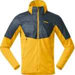 Bergans Men's Senja Midlayer Hood Jacket Light Golden Yellow/Orion Blue