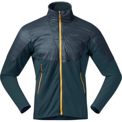 Bergans Men's Senja Midlayer Jacket Orion Blue/Light Golden Yellow