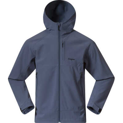 Bergans Men's Vaagaa Softshell Jacket Hood Granite Blue