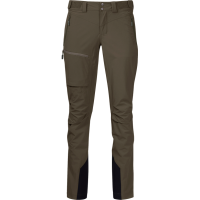 Bergans Women's Breheimen Softshell Pants Dark Green Mud