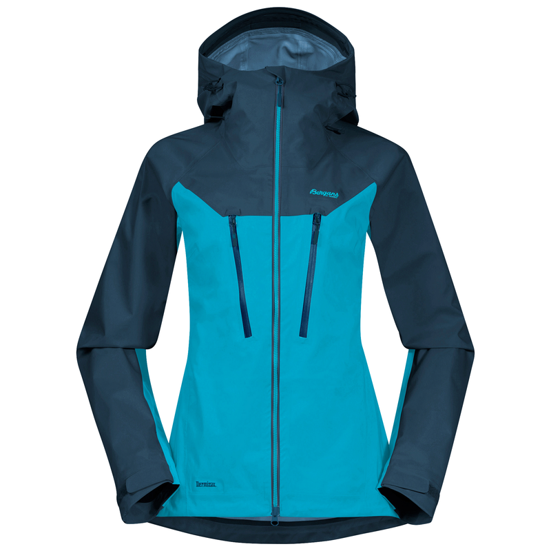 Bergans Women's Cecilie 3L Jacket Clear Ice Blue/Deep Sea Blue Bergans Women's Cecilie 3L Jacket Clear Ice Blue/Deep Sea Blue