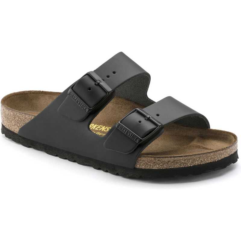 Birkenstock Women's Arizona Natural Leather Narrow Black Birkenstock Women's Arizona Natural Leather Narrow Black