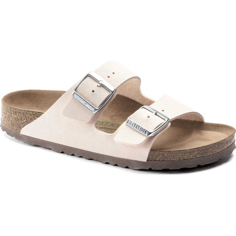 Birkenstock Women's Arizona Vegan Birko-Flor Nubuck Regular Light Rose
