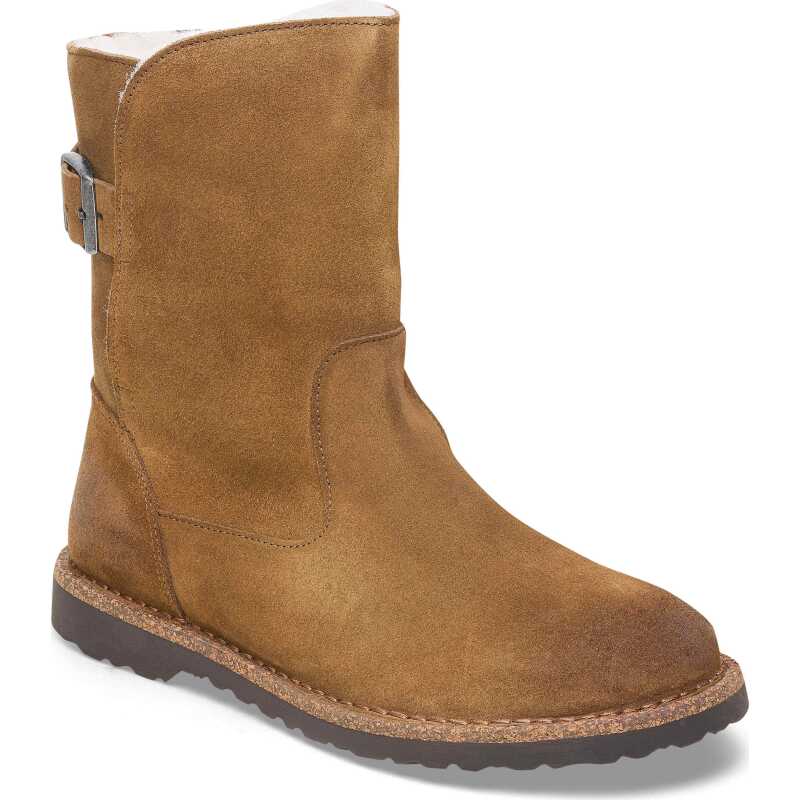 Birkenstock Women's Uppsala Shearling Suede Leather Dark Tea Birkenstock Women's Uppsala Shearling Suede Leather Dark Tea