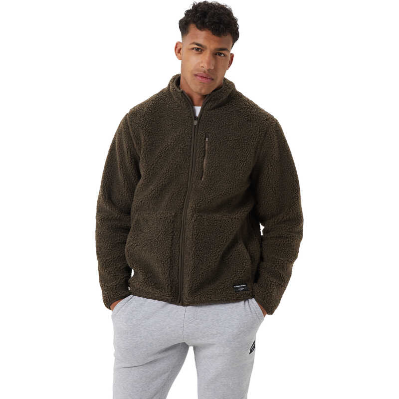 Björn Borg Men's Centre Pile Fleece Jacket Morel Björn Borg Men's Centre Pile Fleece Jacket Morel