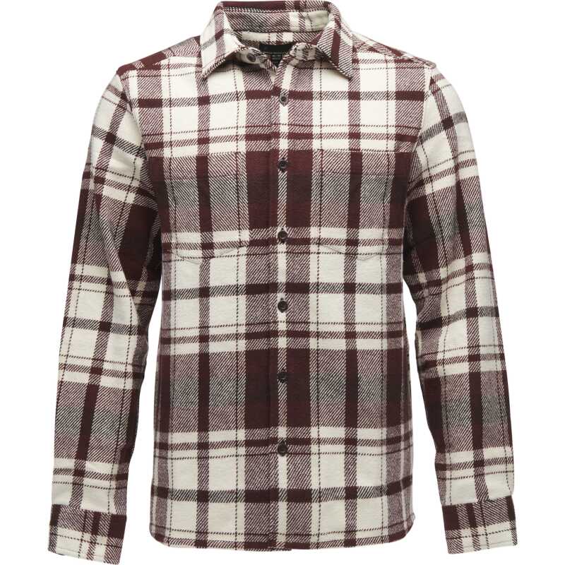 Black Diamond Men's Project Heavy Flannel Burgundy-Off White Plaid Black Diamond Men's Project Heavy Flannel Burgundy-Off White Plaid