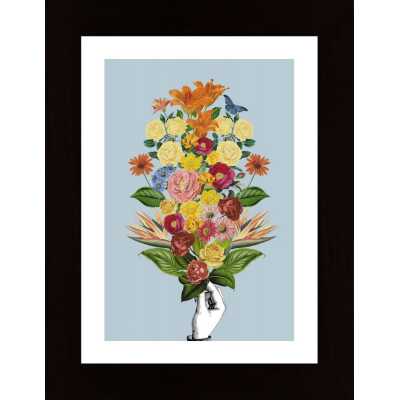 Botanical Blue Bouquet Poster