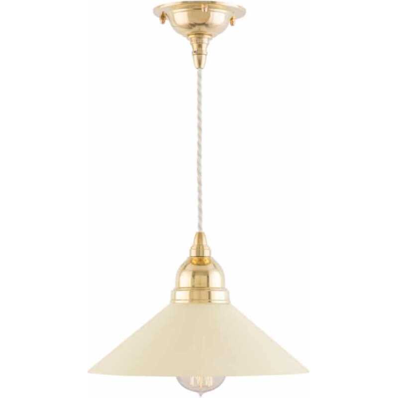 Byström Skomakarlampa Mässing/Benvit