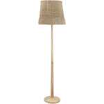 CREATIVE COLLECTION golvlampa - naturlig rotting och gummiträ