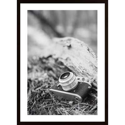 Camera In Black And White Poster