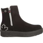 Canada Snow Women's Mount Baker Suede Boots Reflective Zip Black