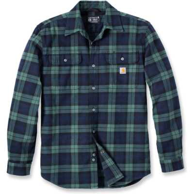 Carhartt Men's Flannel L/S Plaid Shirt Frosted Balsam