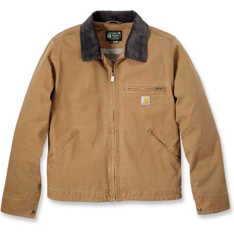 Carhartt Men's Relaxed Fit Duck Detroit Jacket Brown Carhartt Men's Relaxed Fit Duck Detroit Jacket Brown