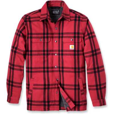 Carhartt Men's Roane Hooded Shirt Jacket Crabapple