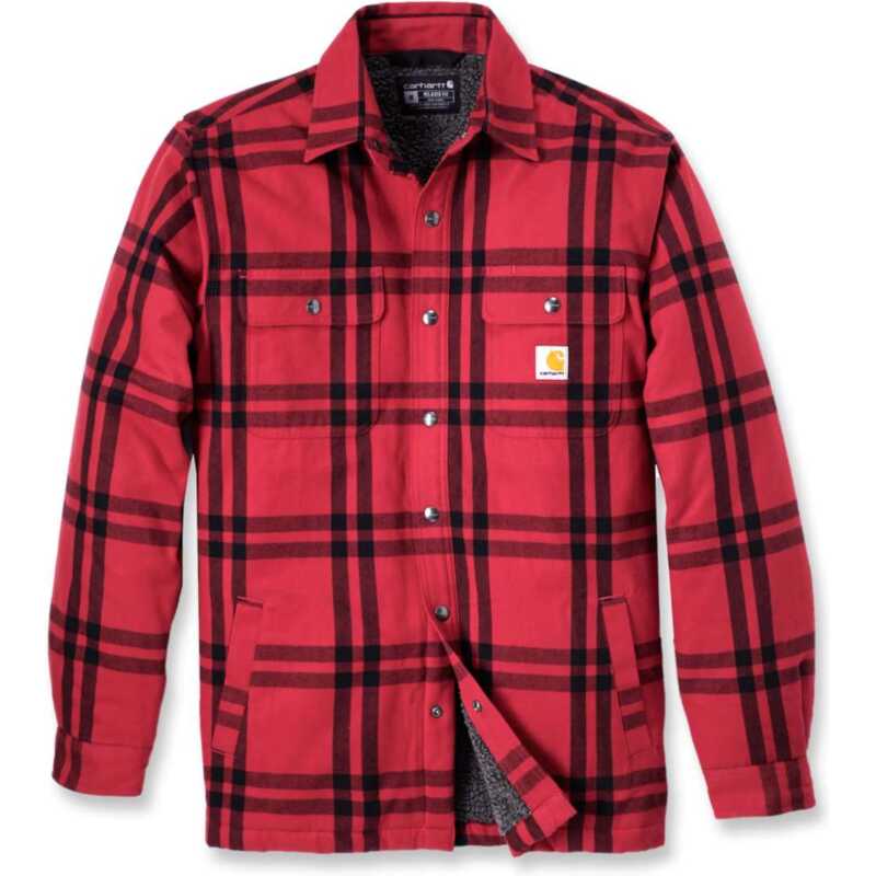 Carhartt Men's Roane Hooded Shirt Jacket Crabapple
