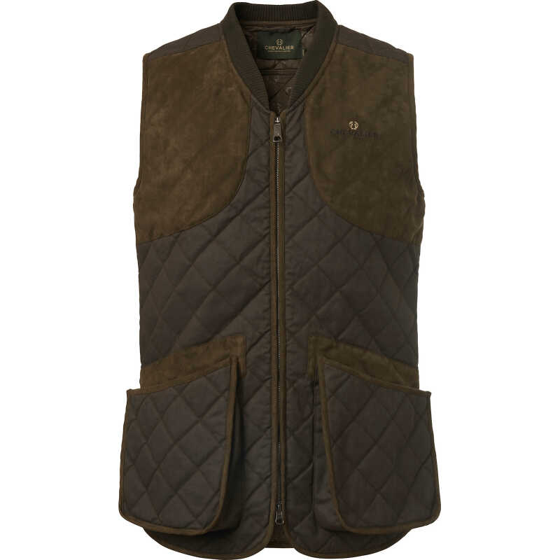 Chevalier Men's Vintage Shooting Vest Leather Brown