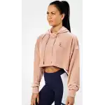 Chrystie Crop Hoodie Peach Beige - l