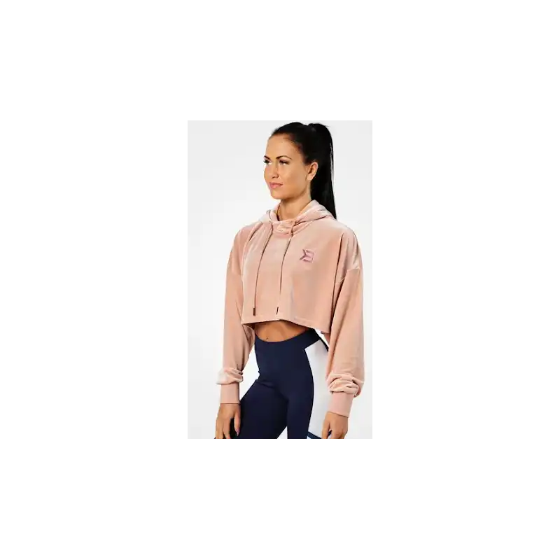 Chrystie Crop Hoodie Peach Beige - l