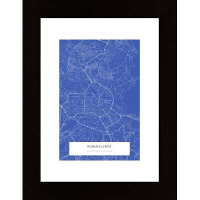 City Map Blue (Personal Print) Poster