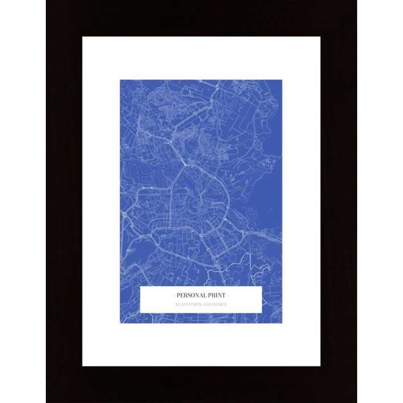 City Map Blue (Personal Print) Poster
