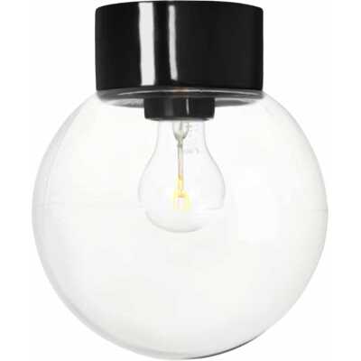 Classic Glob Klarglas Svart Rak ⌀200mm