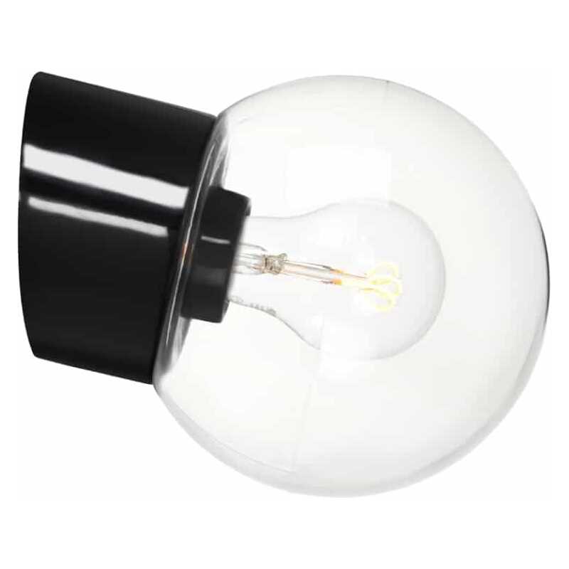Classic Glob Klarglas Svart Sned ⌀150mm Classic Glob Klarglas Svart Sned ⌀150mm
