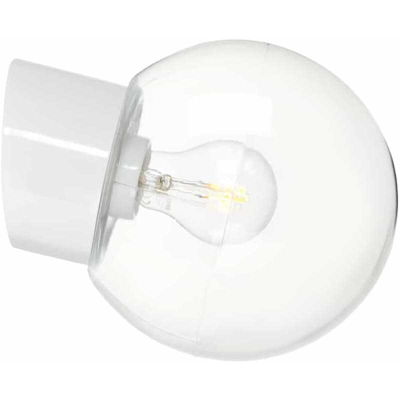 Classic Glob Klarglas Vit Sned ⌀180mm